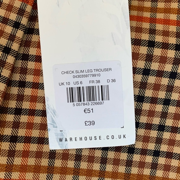 NWT Warehouse Plaid Trousers - Picture 9 of 13